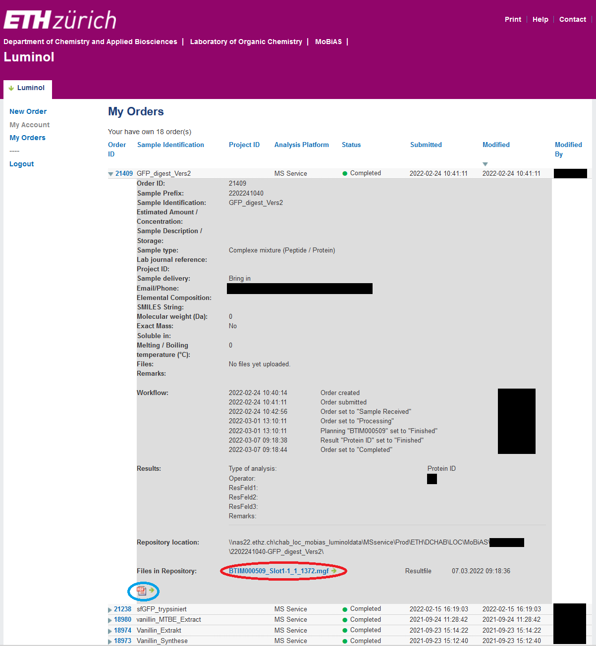 help to get data and submit sample